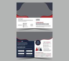 Bifold brochure template and vector design.