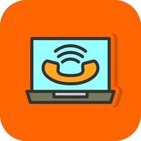 Online Call Vector Icon Design