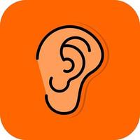 Ear Vector Icon Design