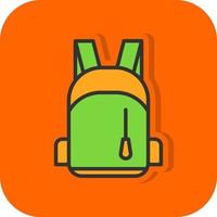 diseño de icono de vector de bolsa de escuela