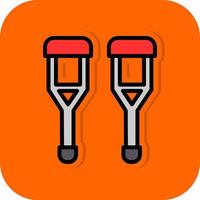 Crutch Vector Icon Design