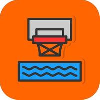 diseño de icono de vector de baloncesto de agua