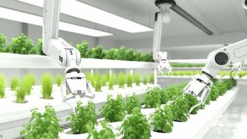 concetto di agricoltori robotici intelligenti, agricoltori robot, tecnologia agricola, automazione agricola video