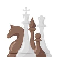 composition with chess pieces vector