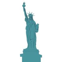silhouette of Statue of Liberty vector