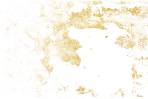 goud spatten textuur. grunge gouden achtergrond patroon van scheuren, slijtage, chips, vlekken, inkt vlekken, lijnen Aan transparant achtergrond PNG het dossier