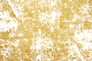 Gold splashes Texture. Grunge golden background pattern of cracks, scuffs, chips, stains, ink spots, lines on transparent background PNG file