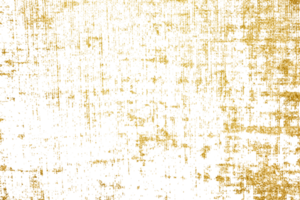 guld stänk textur. grunge gyllene bakgrund mönster av sprickor, skav, pommes frites, fläckar, bläck fläckar, rader på transparent bakgrund png fil