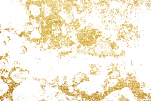 goud spatten textuur. grunge gouden achtergrond patroon van scheuren, slijtage, chips, vlekken, inkt vlekken, lijnen Aan transparant achtergrond PNG het dossier