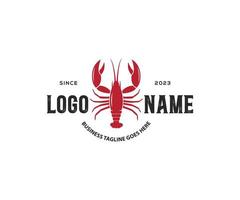 Crayfish Prawn Shrimp Lobster Claw Seafood logo design inspiration. Lobster vector logo design