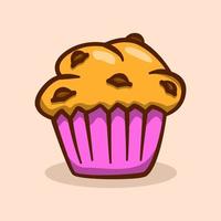 muffin illustration concept in cartoon style vector