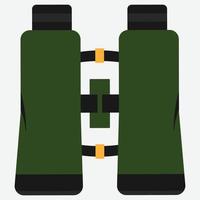 green military Binoculars icon on white background. Search and Find icon. Vector flat illustration.