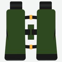 green military Binoculars icon on white background. Search and Find icon. Vector flat illustration.