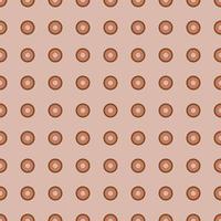 seamless pattern, circle, brown button style vector