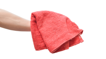 Cloth in hand isolated on transparent background png file