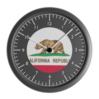 Wall clock with the flag of California png