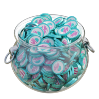 Moonbeam GLMR in 3D crypto coin saving bank with stack coins on isolated background. save money financial earning management cost reduction deposit economy glass pot 3d render. illustration png
