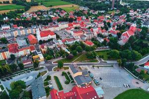 Aerial view of small tpwn in Europe photo