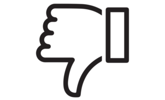 dislike icon on transparent background. png