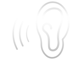 Ear outline icon isolated on transparent background png