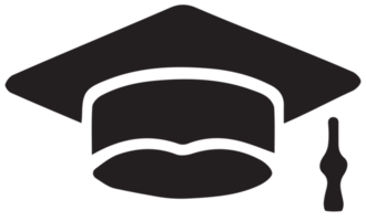 graduation hat on transparent background. png