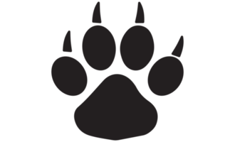 dog paw icon png, illustration of an dog paw icon in dark color and transparent background png