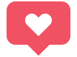 Like heart icon on transparent background. png