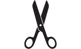 Scissors for cutting icon on transparent background png