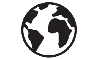 avion globe icône illustration plate png transparent