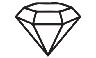 Diamant Symbol auf transparent Hintergrund. png