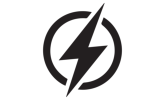 ícone do energia trovão relâmpago parafuso símbolo ou eletricidade poder elétrico placa símbolo png