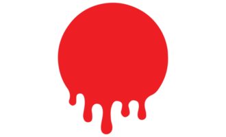 circle spot paint on transparent background. png