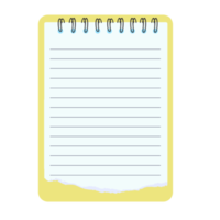 Notebook with blank paper sheet png