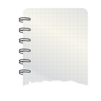 cuaderno con blanco papel sábana png