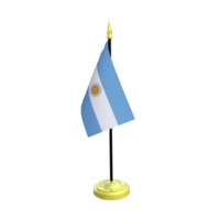 Argentina flagpole isolated 3d rendering png