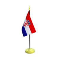 Croatia flagpole isolated 3d rendering png