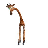 jirafa animal aislado 3d representación png