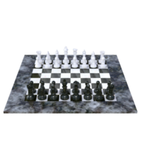 chess board game isolated 3d render png