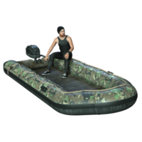 boot met motor geïsoleerd 3d renderen png