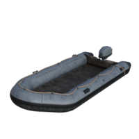 bateau avec moteur isolé 3d le rendu png