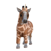 fofa cavalo isolado 3d Renderização png