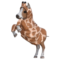 Cute horse isolated 3d rendering png