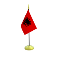 albania flaggstång isolerat 3d tolkning png