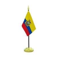 Equador mastro de bandeira isolado 3d Renderização png