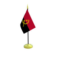 Angola flagpole isolated 3d rendering png