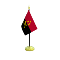 angola asta de bandera aislado 3d representación png