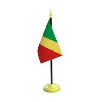 congo asta de bandera aislado 3d representación png