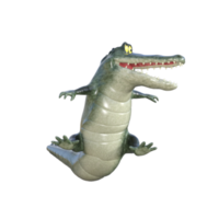 Crocodile cartoon isolated 3d rendering png