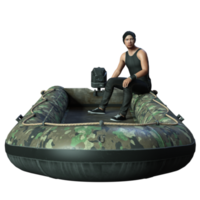 boot met motor geïsoleerd 3d renderen png