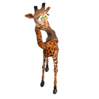 giraffe animal isolated 3d rendering png